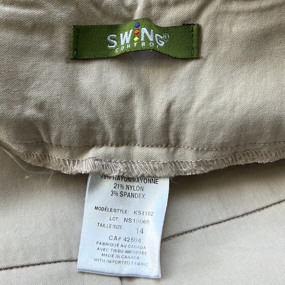 Swing GOLF control women’s golf shorts SZ 14 tan - Picture 5 of 9